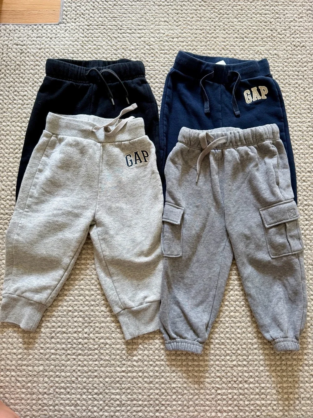 Toddler Fleece-Lined Sweatpants Bundle | 18–24 Months | Gap & Old Navy | 4 Pairs